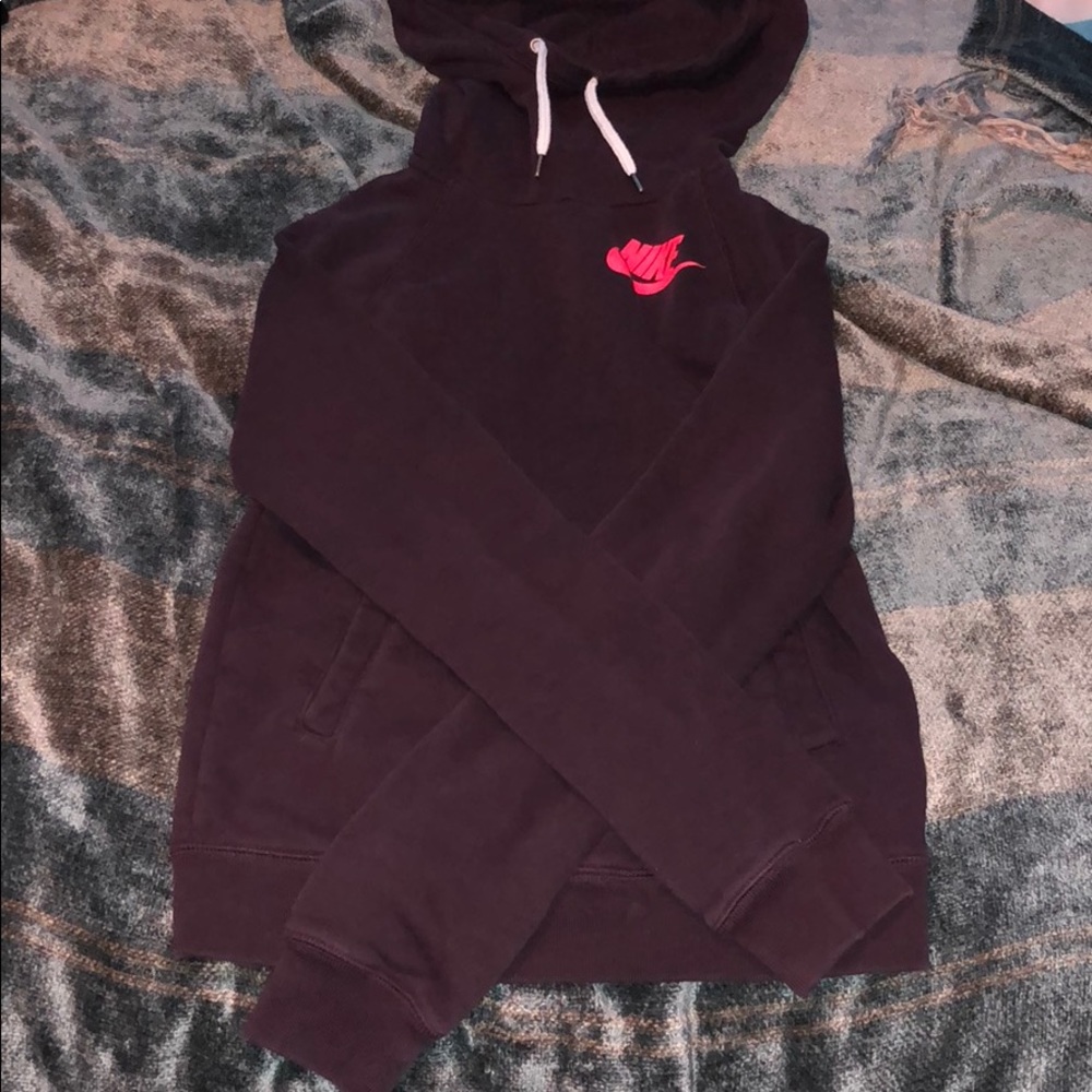 Deep Plum Nike High-Neck Sweatshirt